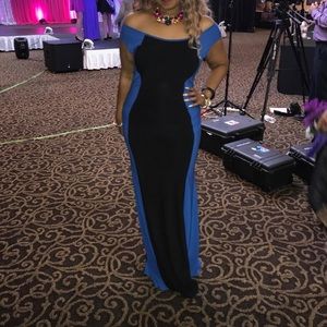 Blue maxi dress size 2x (stretchy)